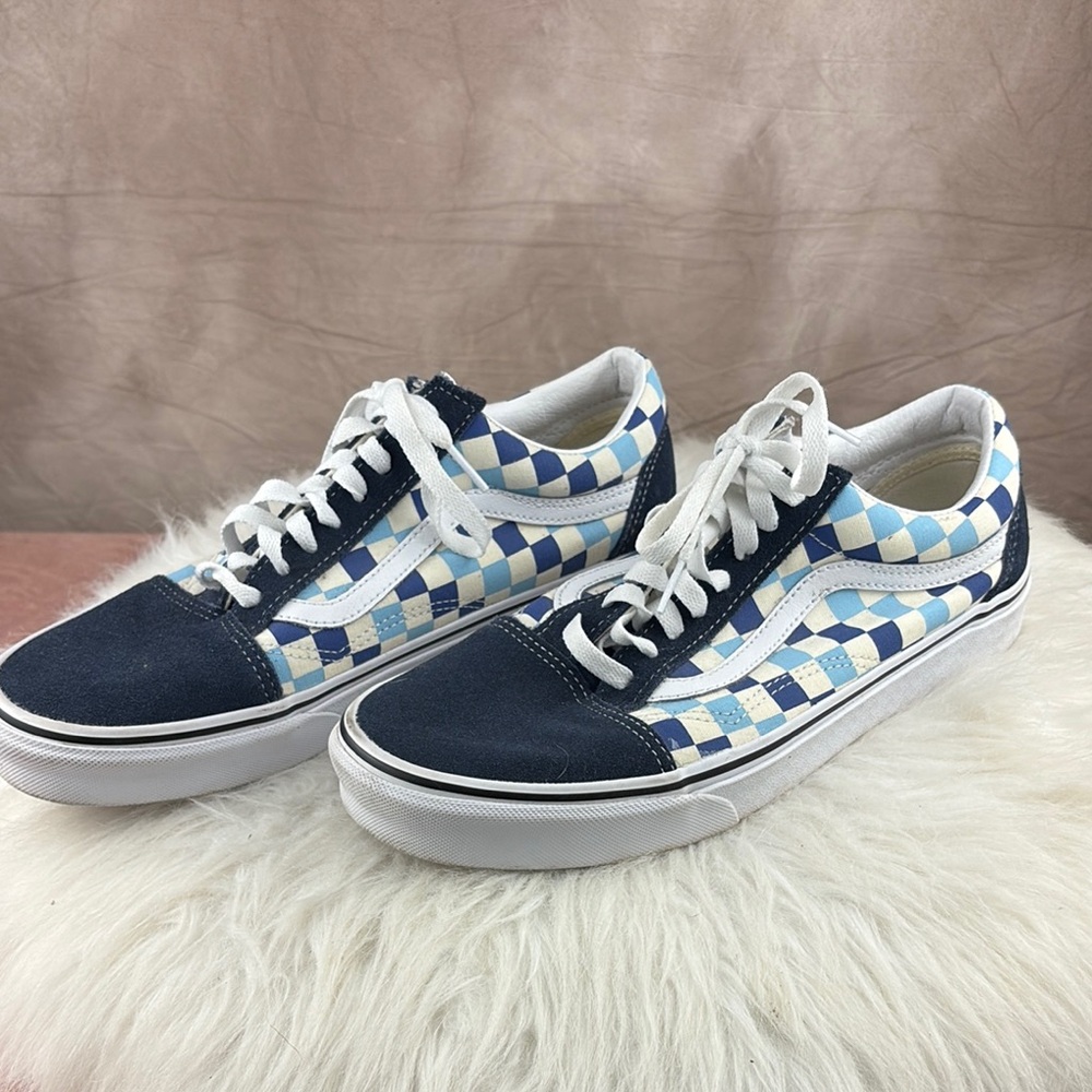 Vans Blue and White Old Skool Sneakers